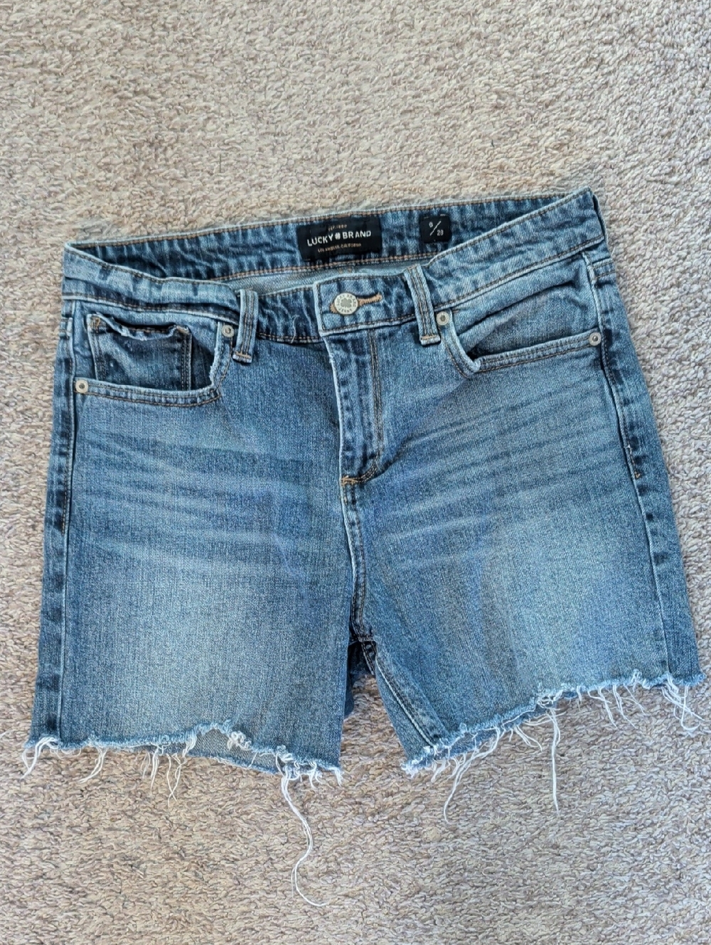 Lucky Brand Medium Wash Denim Cutoff Shorts